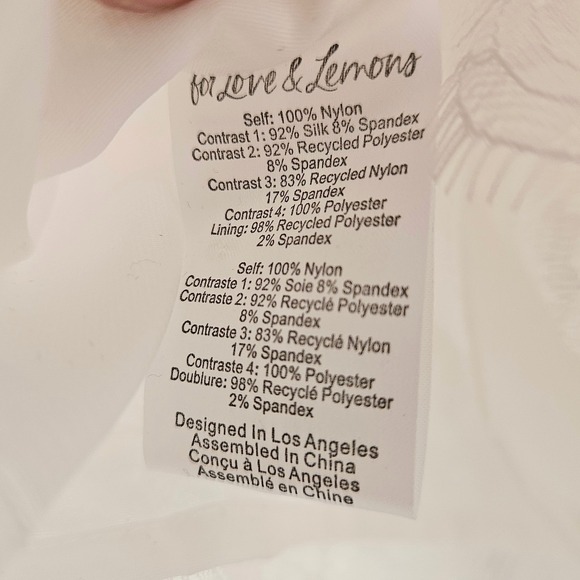 For Love & Lemons Eve Ivory Lace Corset High-Low Tulle Gown Sz Large Wedding - Picture 11 of 16